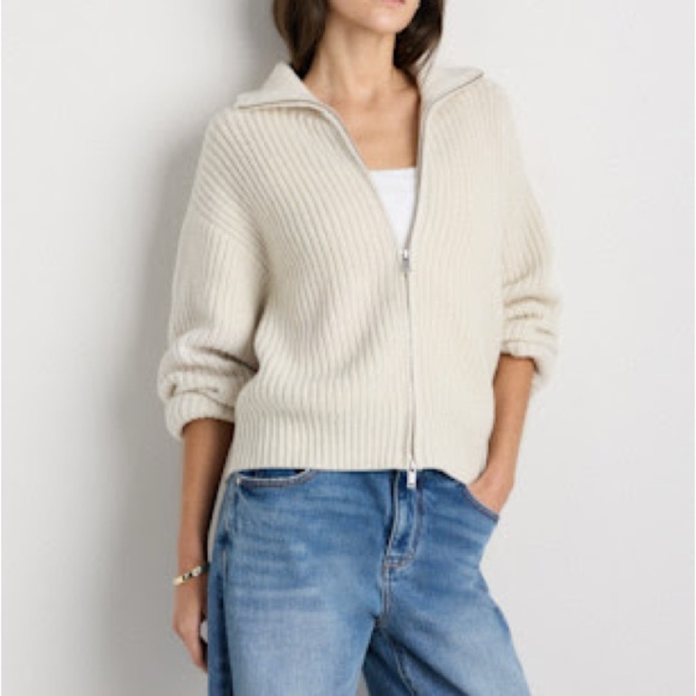Quince Merino Full Zip Sweater